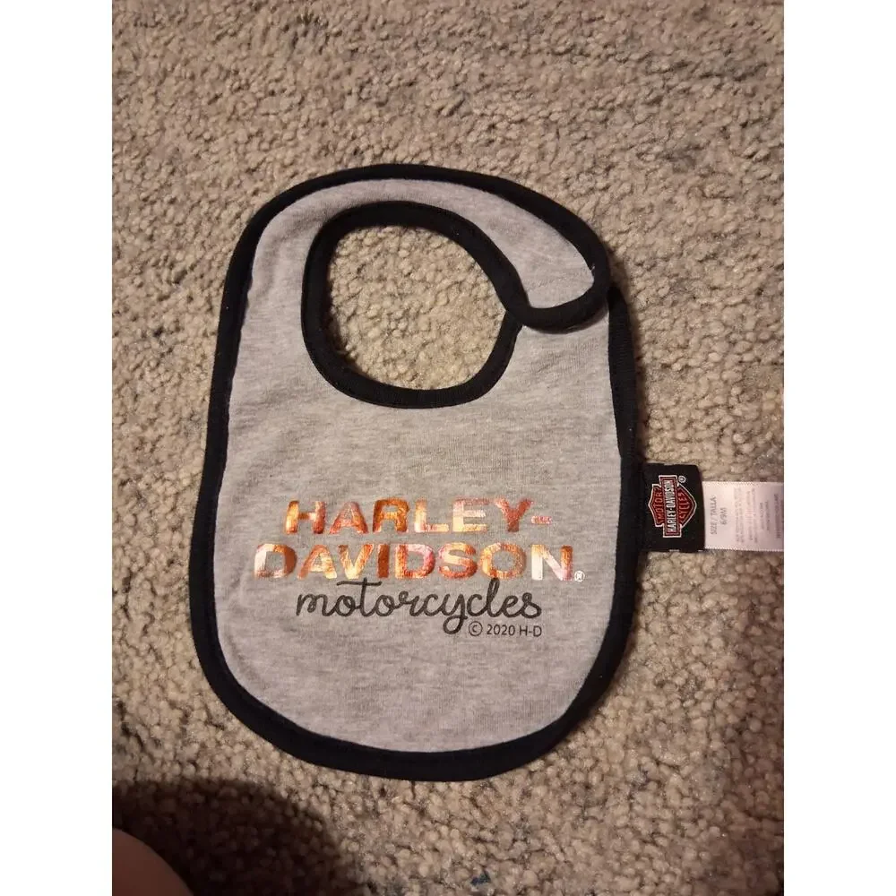 Harley-Davidson Baby Bib Lot Of 2 Size 0/3 Month And 6/9 month